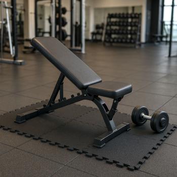 Preview: Bodenschutzmatte aus Gummigranulat in Puzzleform