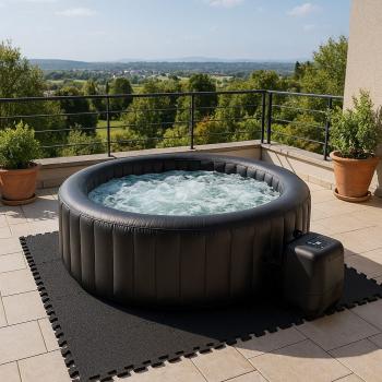 Bodenschutzmatte aus Gummigranulat in Puzzleform